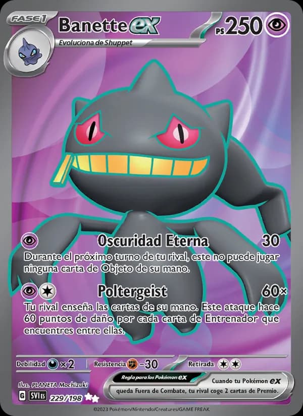 Banette ex card in Spanish
