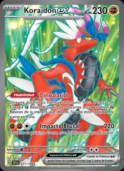 Koraidon ex card in Spanish