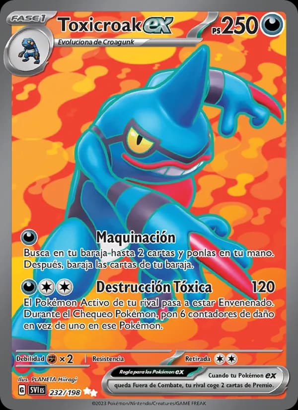 Toxicroak ex card in Spanish
