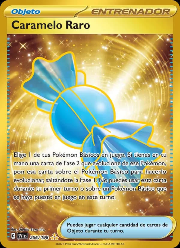 Caramelo Raro card in Spanish