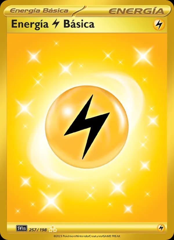 Energía Lightning Básica card in Spanish