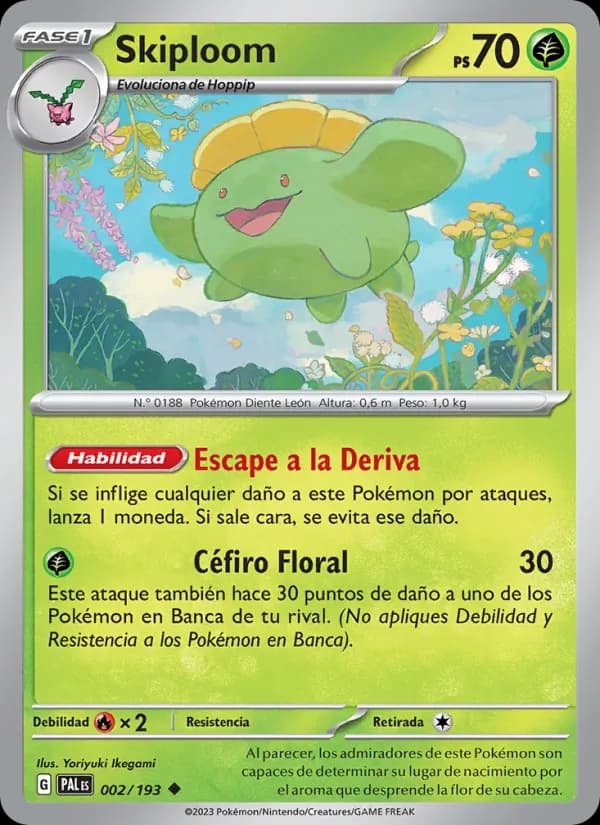 Skiploom card in Spanish