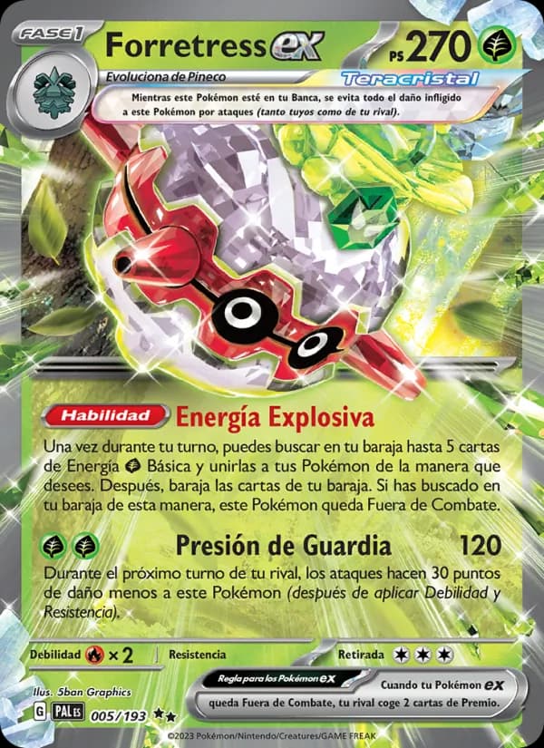 Forretress ex card in Spanish