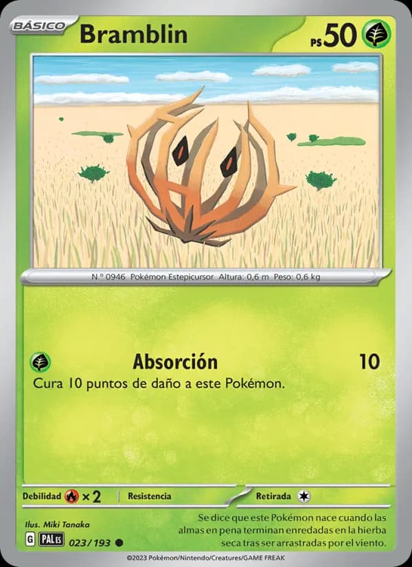 Bramblin card in Spanish