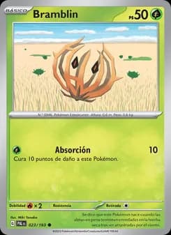 Bramblin card in Spanish