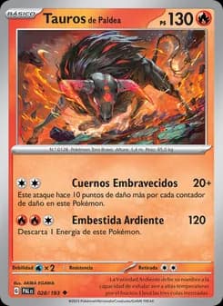 Tauros de Paldea card in Spanish