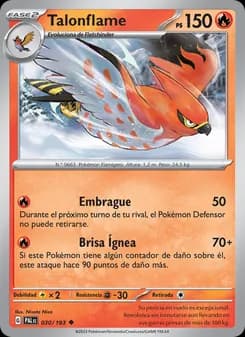 Talonflame card in Spanish