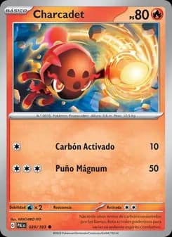 Charcadet card in Spanish
