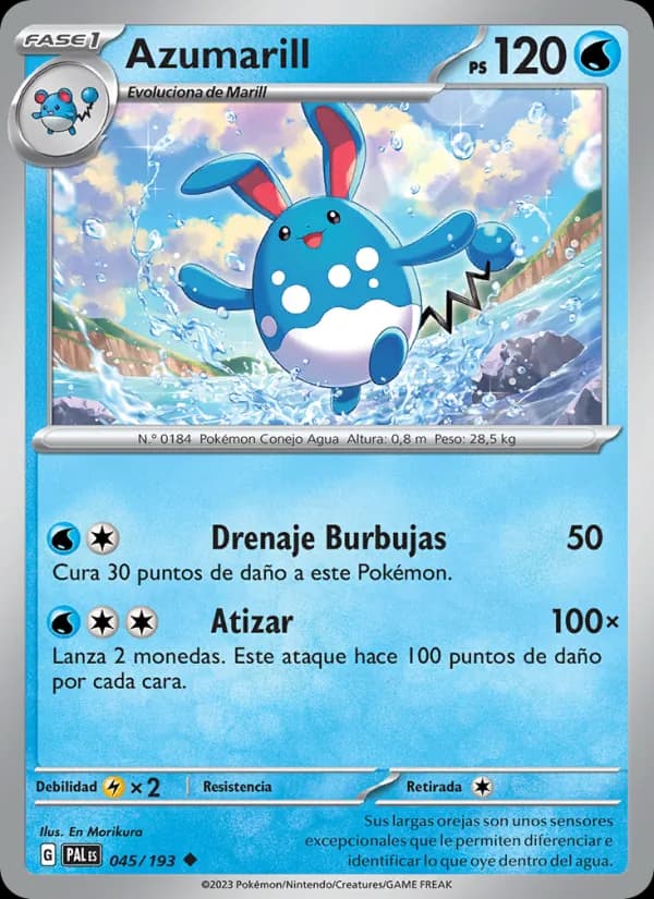 Azumarill card in Spanish