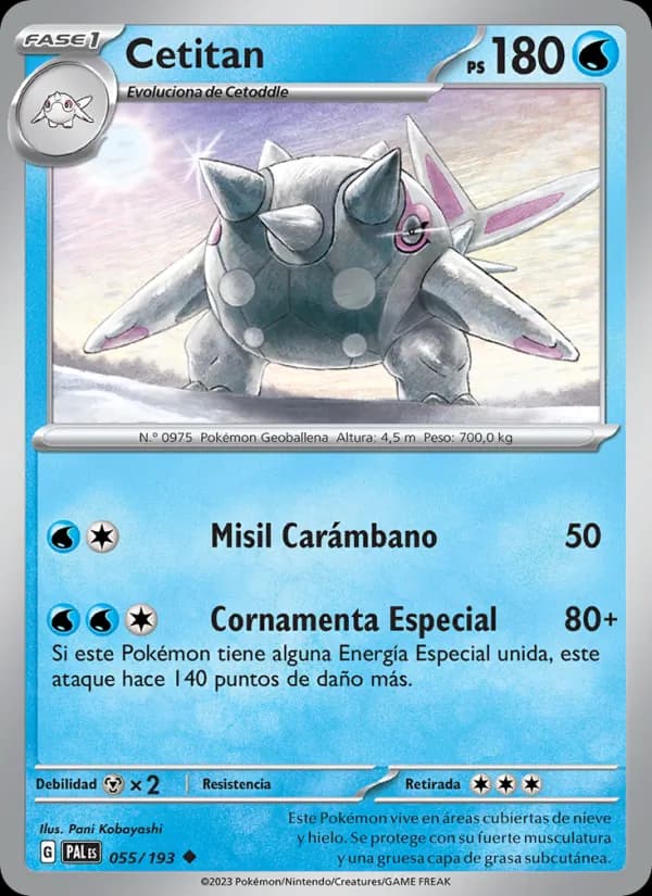 Cetitan card in Spanish
