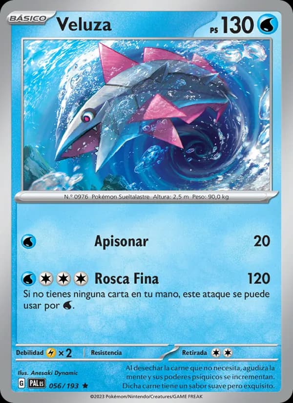 Veluza card in Spanish