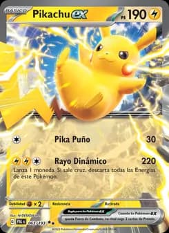 Pikachu ex card in Spanish