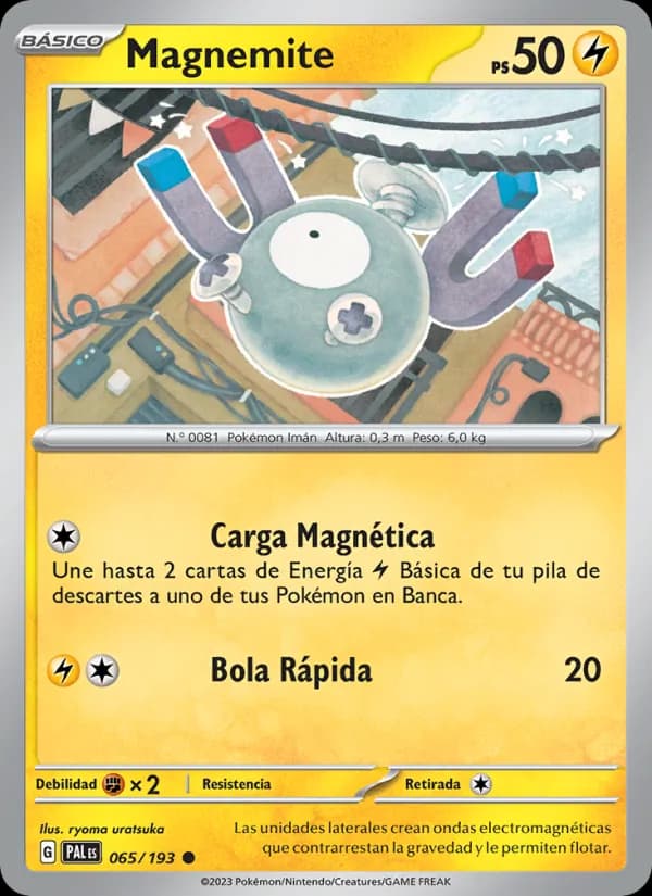Magnemite card in Spanish