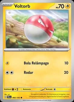 Voltorb card in Spanish