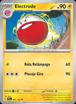 Electrode card in Spanish