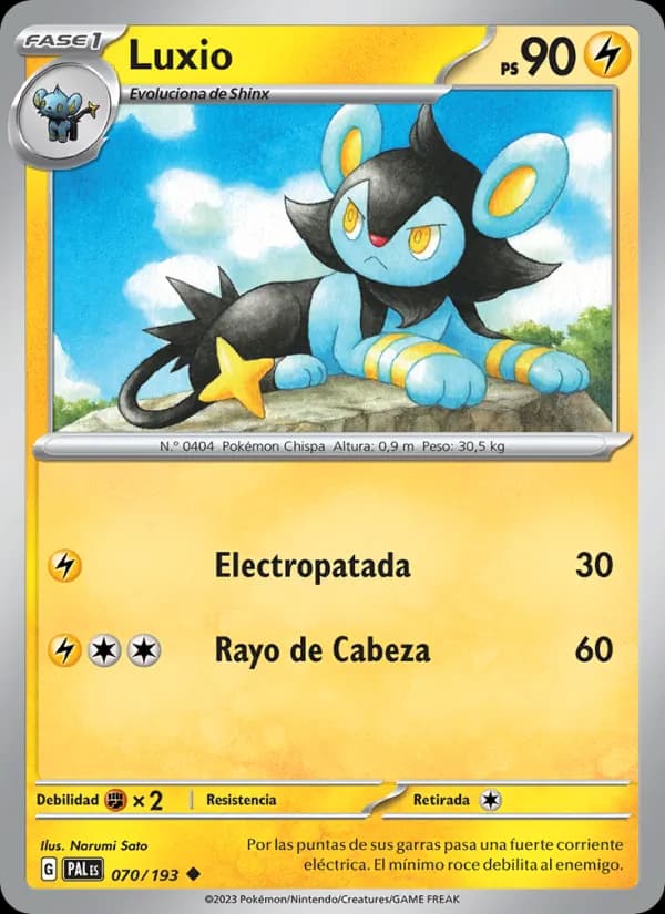 Luxio card in Spanish