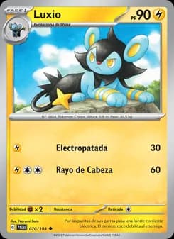Luxio card in Spanish