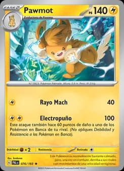 Pawmot card in Spanish