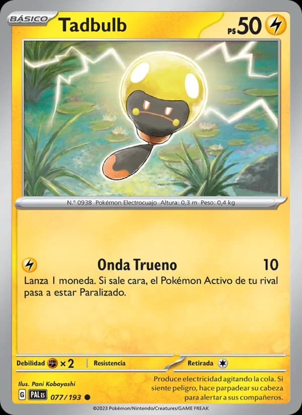Tadbulb card in Spanish