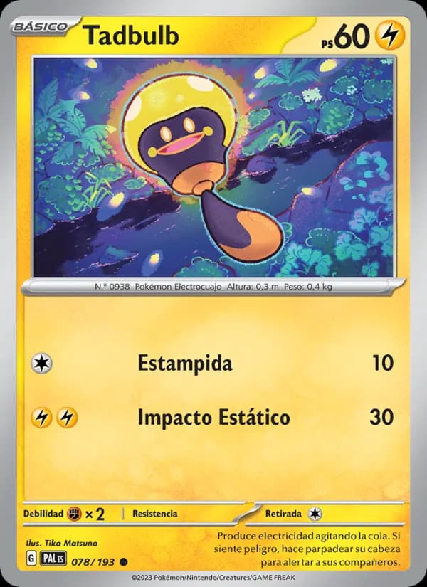 Tadbulb card in Spanish