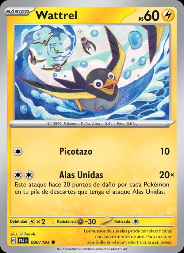 Wattrel card in Spanish