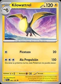 Kilowattrel card in Spanish