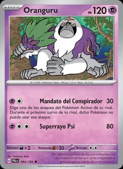 Oranguru card in Spanish