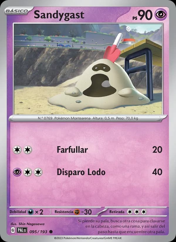 Sandygast card in Spanish