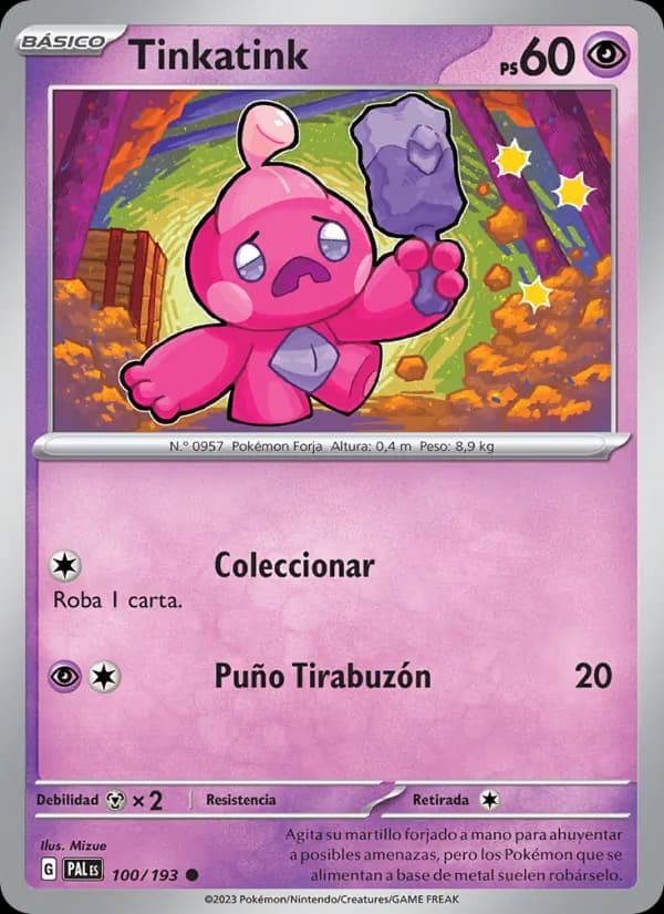 Tinkatink card in Spanish
