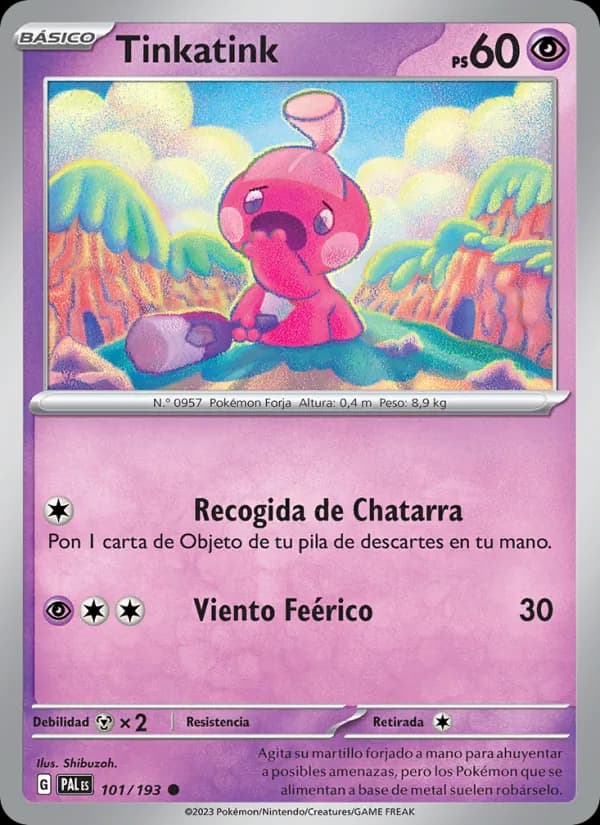 Tinkatink card in Spanish