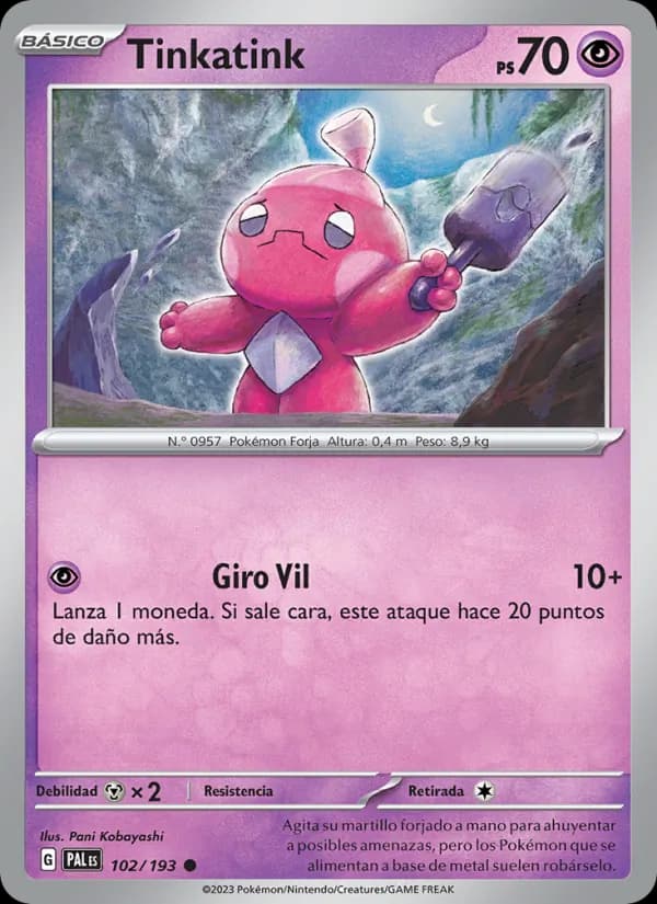 Tinkatink card in Spanish