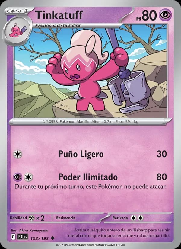Tinkatuff card in Spanish
