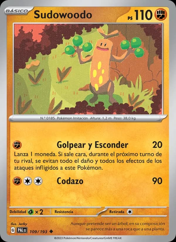 Sudowoodo card in Spanish