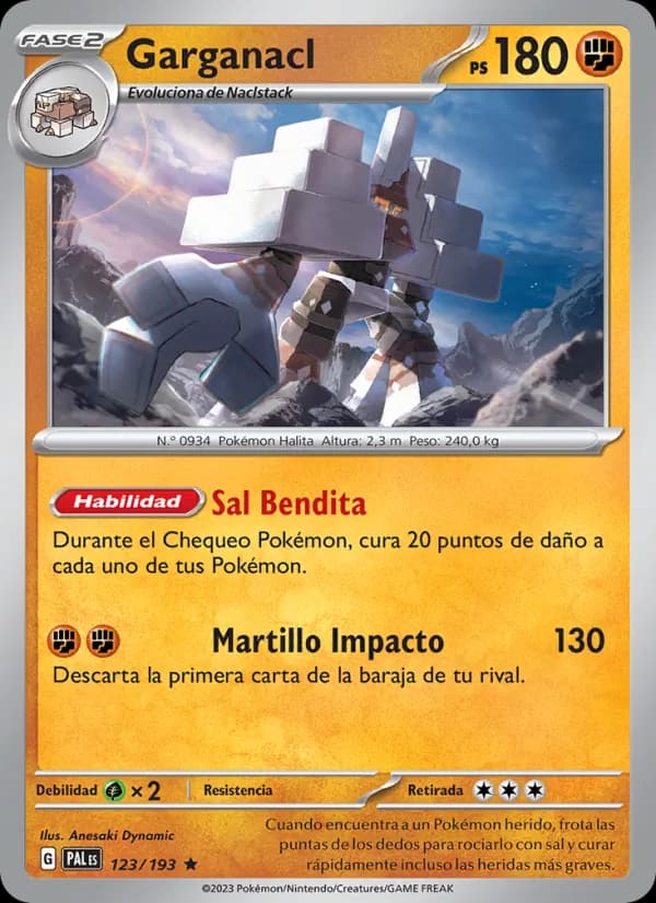 Garganacl card in Spanish