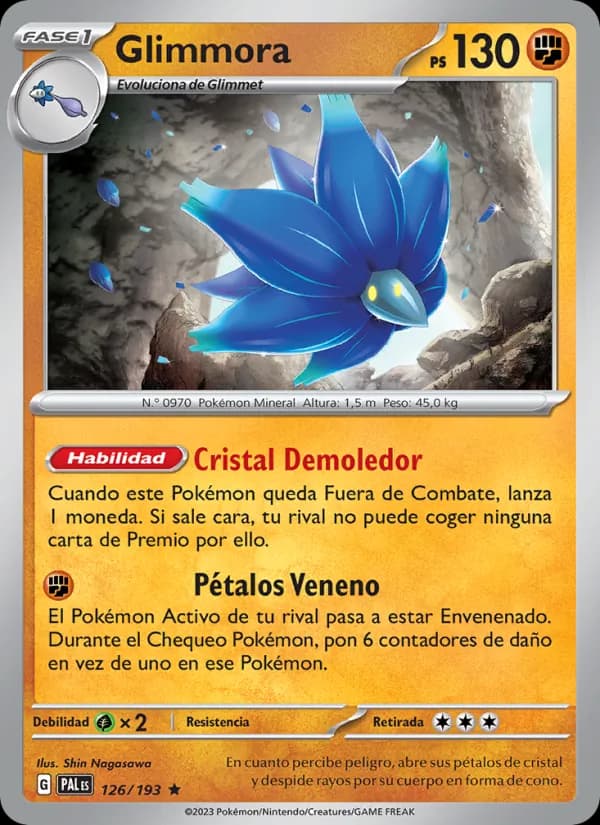 Glimmora card in Spanish