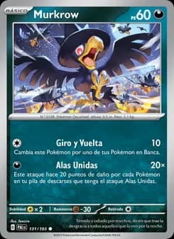 Murkrow card in Spanish