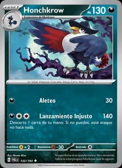 Honchkrow card in Spanish
