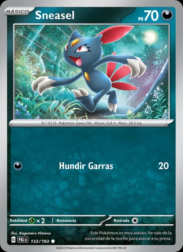 Sneasel card in Spanish