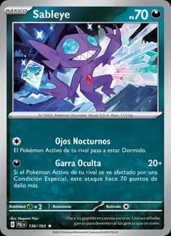 Sableye card in Spanish
