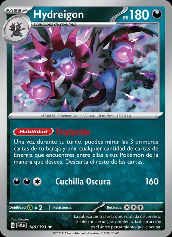 Hydreigon card in Spanish