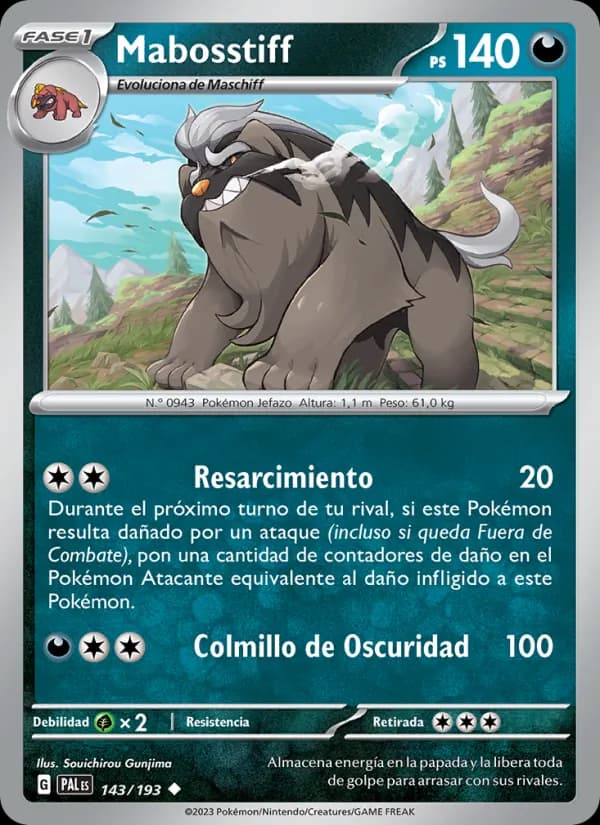 Mabosstiff card in Spanish