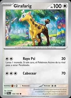 Girafarig card in Spanish