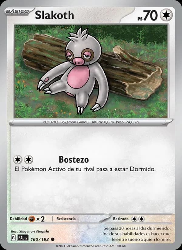 Slakoth card in Spanish