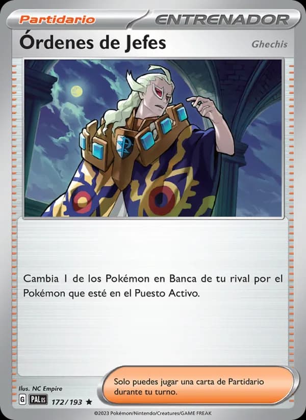 Órdenes de Jefes card in Spanish
