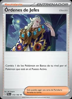 Órdenes de Jefes card in Spanish