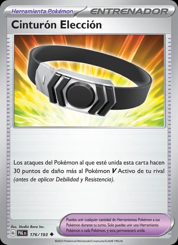 Cinturón Elección card in Spanish