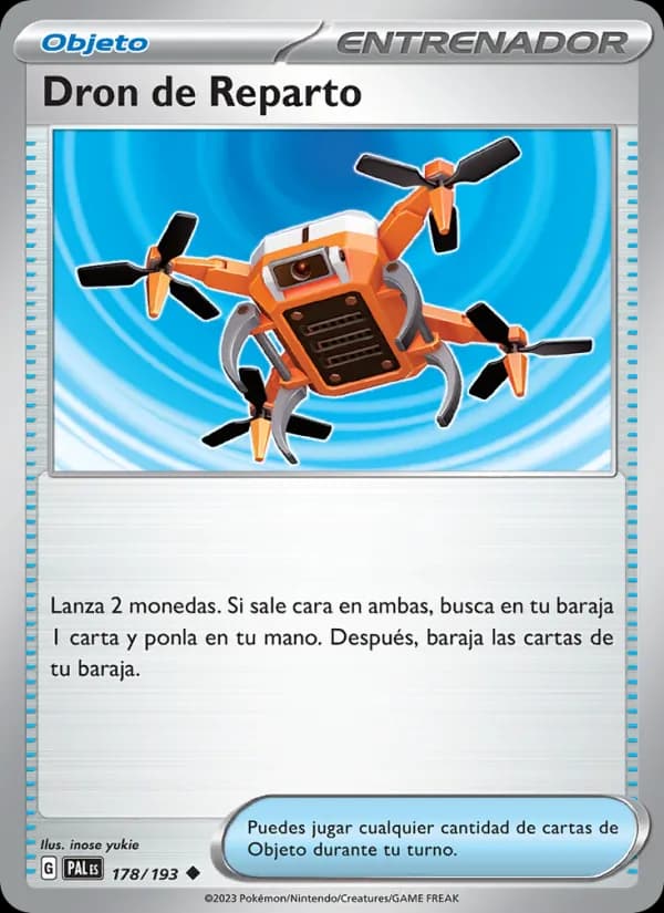Dron de Reparto card in Spanish
