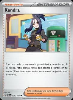 Kendra card in Spanish
