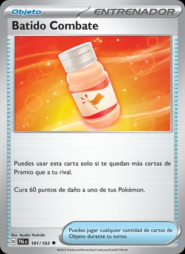 Batido Combate card in Spanish