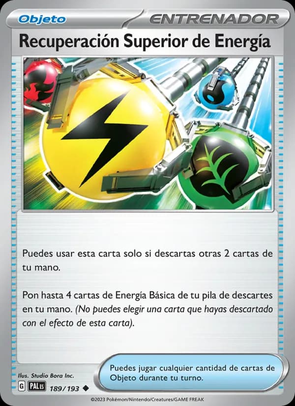 Recuperación Superior de Energía card in Spanish